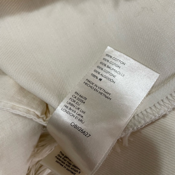 We The Free Distressed Light Ivory washed Jean Skirt - Picture 10 of 10